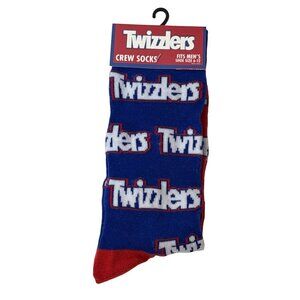 Twizzlers Blue Logo Crew Socks Men’s Candy Novelty Gift Fun New